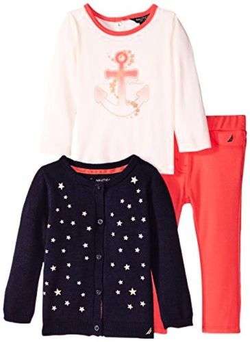 Nautica Childrens Apparel Baby-Girls Newborn Foil Cardigan Long Sleeve Best Camera Deals